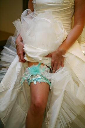 The tossing of the wedding garter is a naughty little wedding tradition that