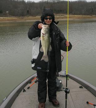 Bass caught in Nolin Lake, Kentucky