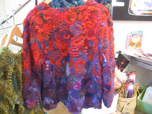 back of Prudence's FF cardigan