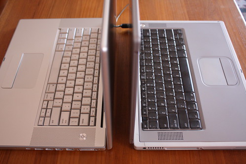 Macbook Pro and Powerbook side-by-side