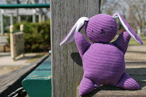 purple bunny toy society drop3 April 2010 by Beeper Bebe.