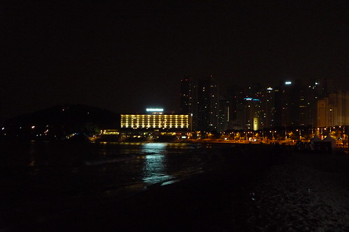 Haeundae beach at night