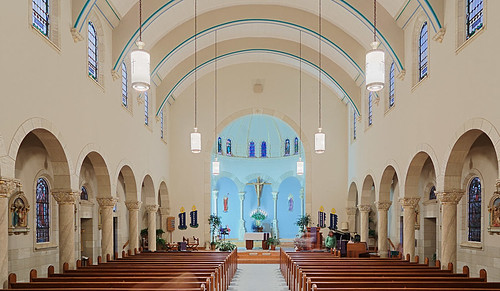 Saint Augustine Roman Catholic Church, in Breese, Illinois, USA - nave