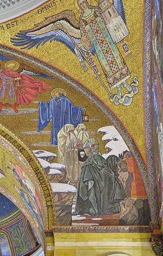 Cathedral Basilica of Saint Louis, in Saint Louis, Missouri, USA - mosaic of angel under dome 2