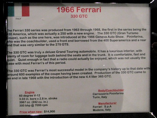 Ferrari 330 Gt 2+2 Coupe. 1966 Ferrari 330 GTC Gran