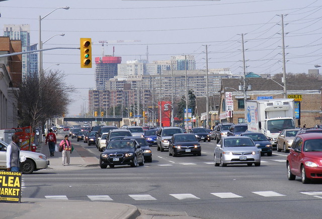Mississauga traffic and highrises overwhelm old Cooksville
