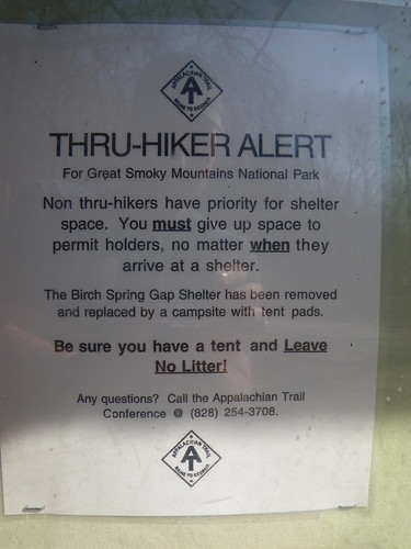 Thru Hiker Alert GSMNP