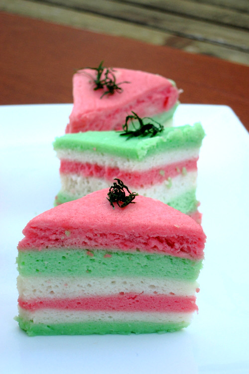 Bolu Pelangi (Indonesian Rainbow Sponge Cake)