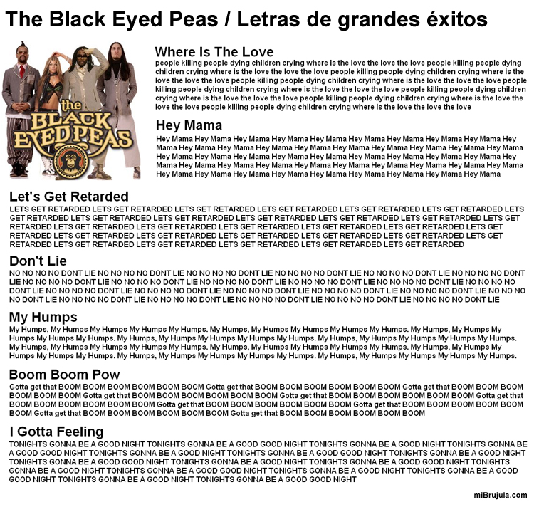 the-black-eyed-peas-letras