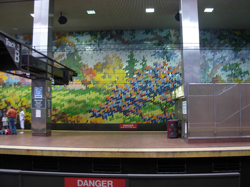 Mosaic Tile Mural at Market East Station