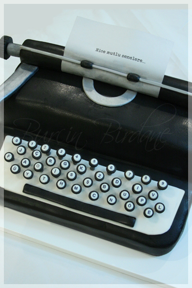 Typewriter Cake