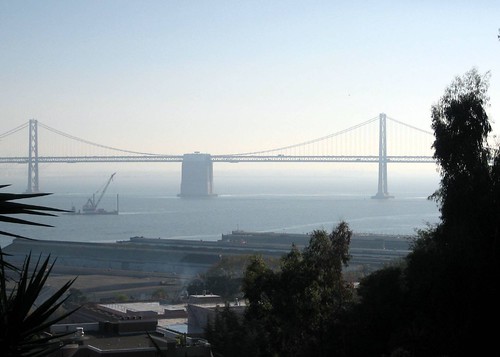 Bay Bridge from the bottom of Telegraph Hill