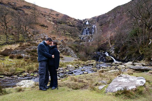 me and Steve, standing cuddled up together in front of beautiful scenery