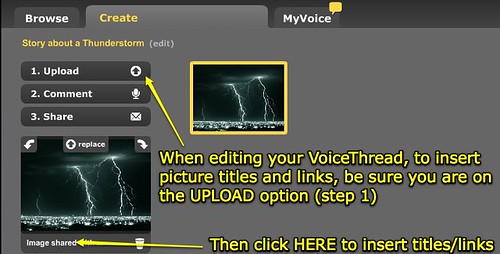 VoiceThread: Insert Titles and Links