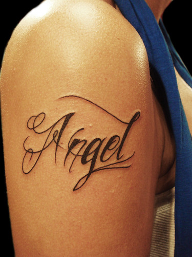 Angel Writing Tattoos