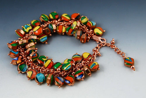 Изделия - Украшения из одной колбасы Rainbow Pearls Charm Bracelet