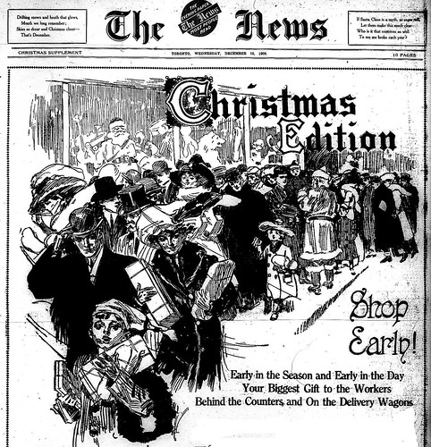 Portion of Front Page of the Christmas Edition of The News (Toronto), December 15, 1909