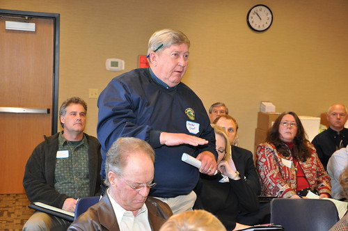 Carthel Crout, Mayor of Williamston, South Carolina, came the Job Forum in Greenville with hopes of improving the water and sewer system in his town. 