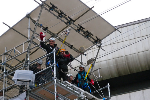 Gordon Campbell on the Olympic Zipline Downtown