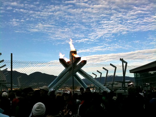 Olympic Cauldron on final day