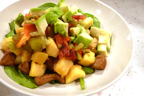 Pork, Pineapple and Chile Salad with Avocado