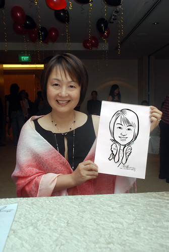 caricature live sketching for birthday party 220110 - 9