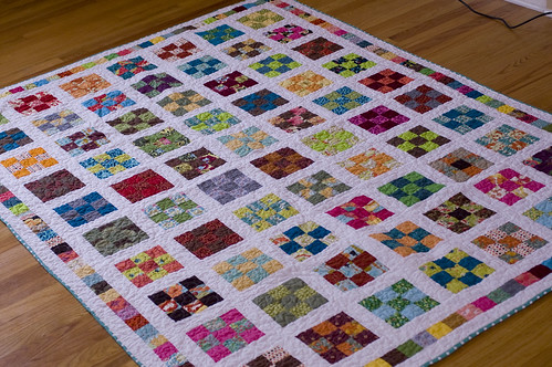 Nine Patch a Day Quilt Along Quilt...finally finished!