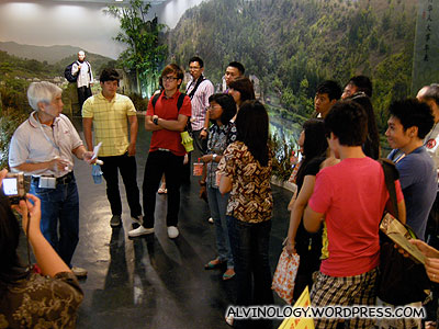 Volunteer guide who took us through the exhibits
