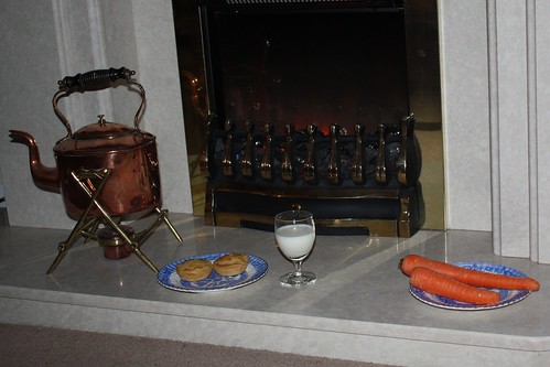 treats by the fireplace