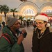 Acosted by a beggar at Christmas in Downtown Las Vegas