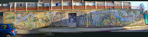 Friendship wall panorama Depford, London
