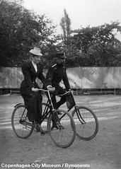 Copenhagen Bicycle Teacher with Student ca. 1890