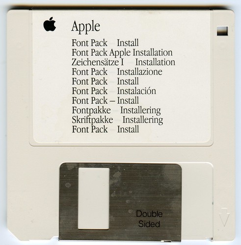 Apple font pack disk from the mid 90s