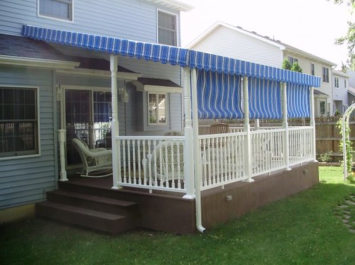 Patio with roll curtains