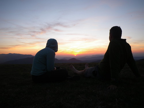 Chris and Misti on Max Patch at Sunset
