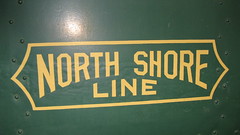 Chicago, North Shore & Milwaukee interurban railroad logo. The Illinois Railway Museum. Union Illinois. Friday, July 3rd 2009.