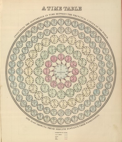 A Time Table (Mitchell's New General Atlas) 1864