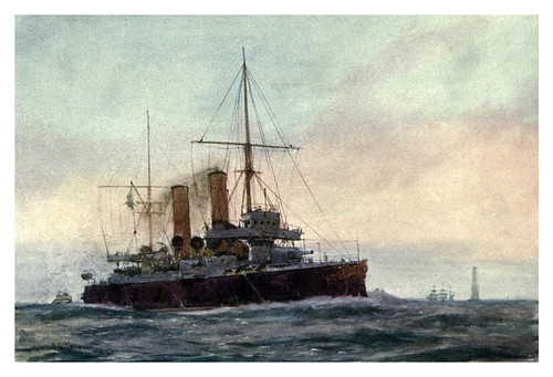 015- Crucero de primera clase HM Blenheim-The Royal Navy (1907)- Norman L. Wilkinson