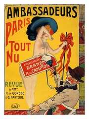 ambassadeurs paris tout nu carlo dali cabaret poster 1900