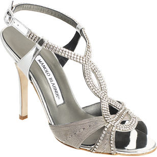 Wedding high heel sandals with rhinestone