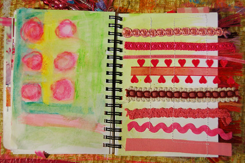 Pink Notebook: pink and green