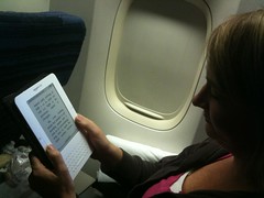 Kindle airplane reading