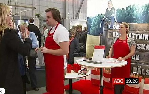 ABC Nytt gör reportage om Middagsfrid på mässan Det goda köket