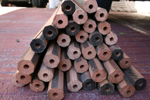 Yurt Poles with Holes