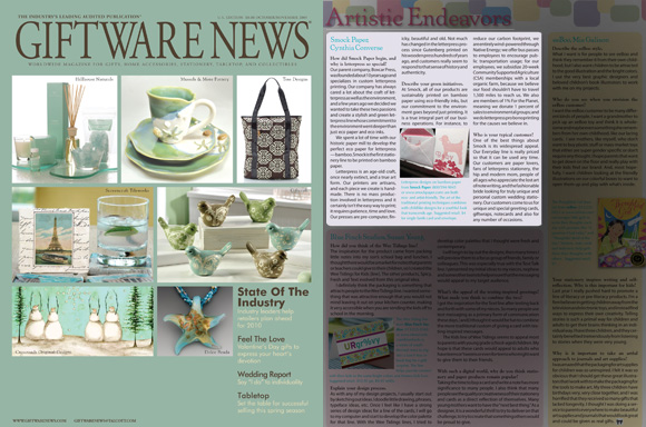 Smock in Giftware News