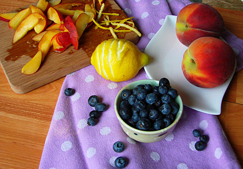blueberry peach galette