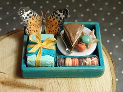 Birthday Tray - Turquoise and Chocolate