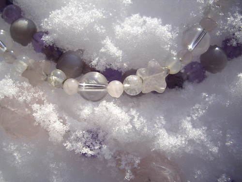 Rose quartz & amethyst necklace