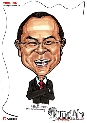 Caricatures for Toshiba - Kickoff Singapore - Watanbe