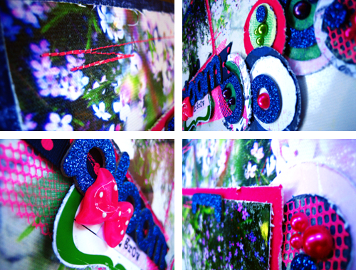 Pink Ninja Addicts *Bloom* Layout Collage